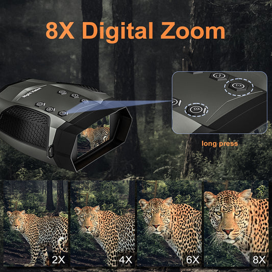 Night Vision Goggles 4K Night Vision Binoculars for Adults 1968FT Infrared Assisted Range 8X Digital Zoom and 32GB Memory Card