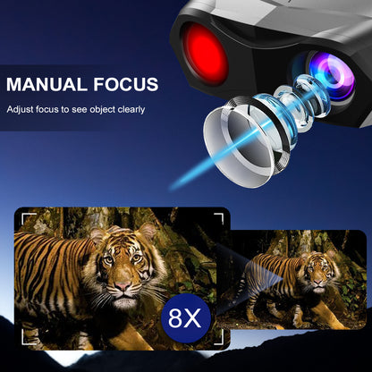4K FHD Night Vision Binoculars With 5X Magnification 600 Meters Range Infrared Camera Easy to Carry ODM Customized Support