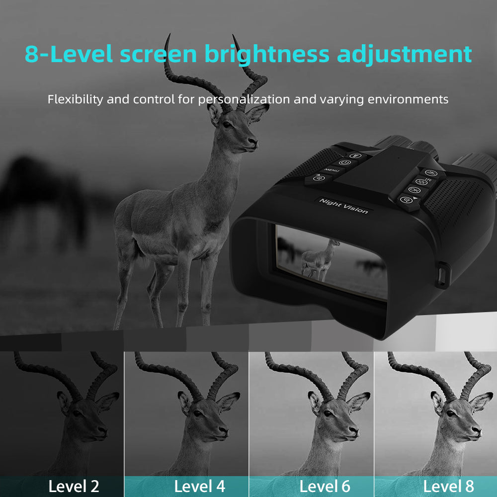 3-inch Binocular Night Vision Goggles 600-Meter Viewing Distance With a Tactical Light Outdoor and Security Observation