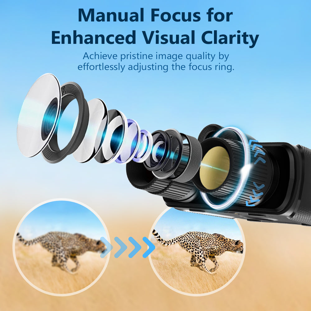 4" Ultra Screen Binoculars Night Vision Binoculars Digital Infrared 5X Zoom Hunting Accessories 3-in-1 Night Vision Device