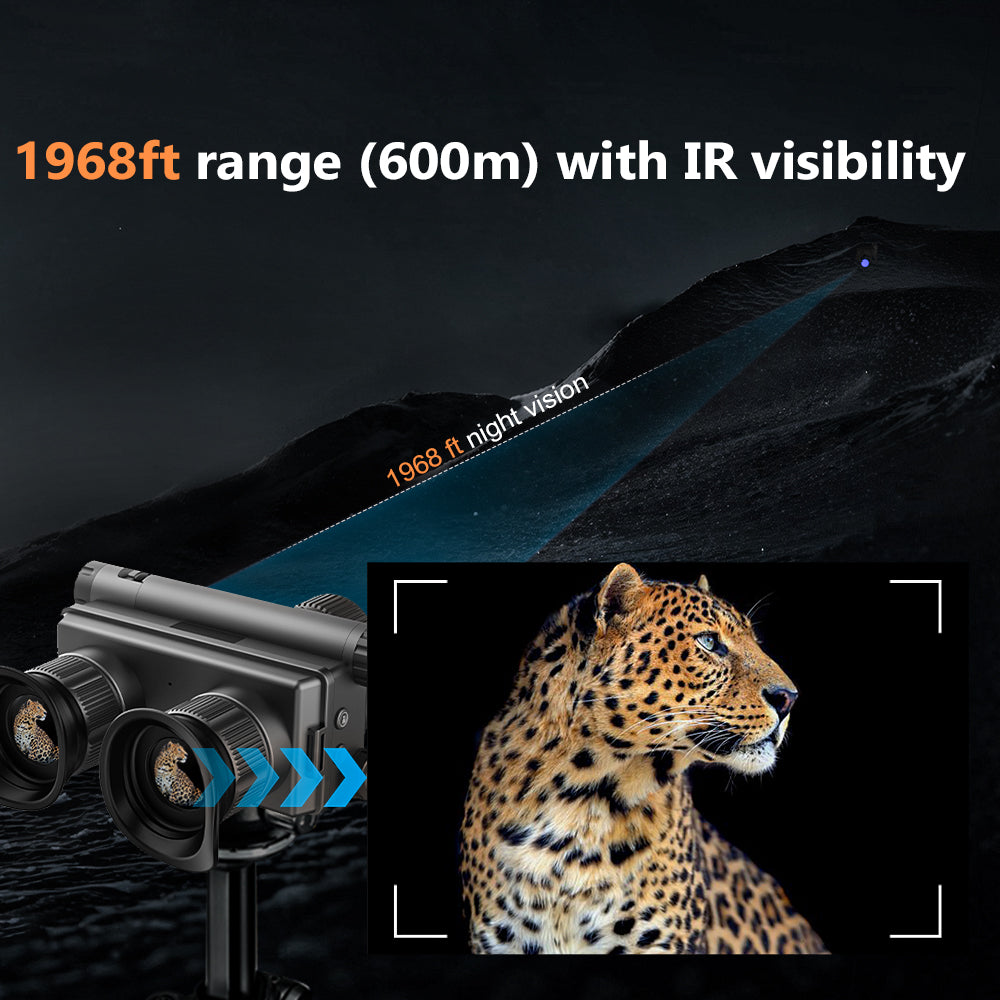4K Night Vision Goggles Binoculars IR 1968ft 64GB Tactical Light EPP Packaging & SCOPE for Air-Soft Games Nocturnal Fishing