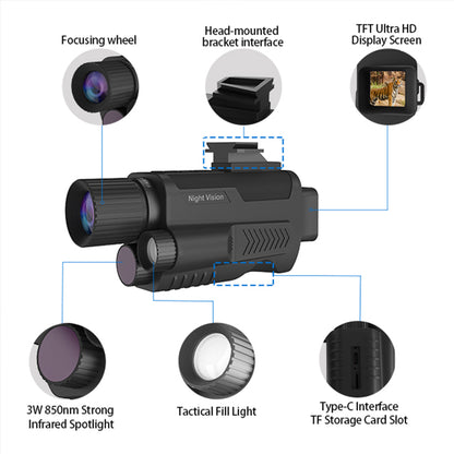 Helmet Night Vision Monocular 5X40 Night Vision Infrared IR Camera Digital Hunting Night Vision Scopes