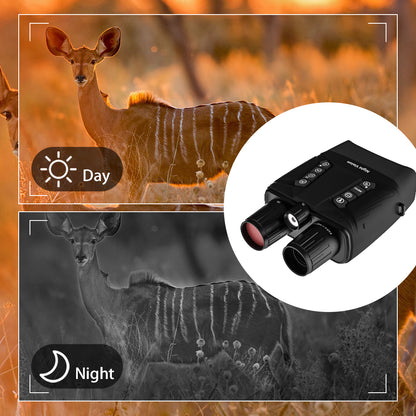 3-inch Binocular Night Vision Goggles 600-Meter Viewing Distance With a Tactical Light Outdoor and Security Observation