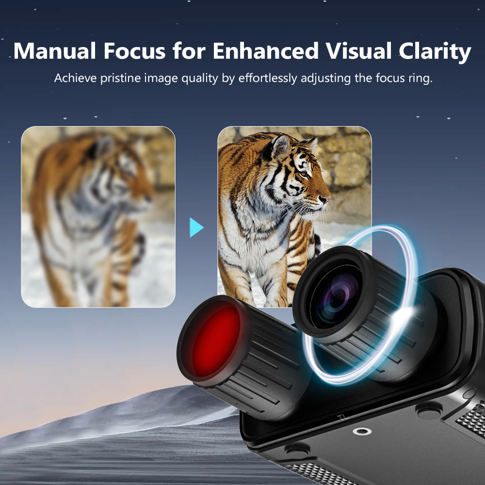 4K Built-in Magnify Display 3" Night Vision Goggles Binocular Telescope 100% Full Darkness 600Meters Night Vision Scope Goggles