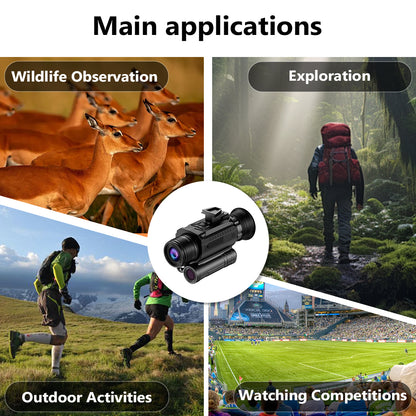 Light - Weighted Monocular Night Vision Spherical Night Lens with Tactical Light Suited for Spirited Outdoor Engagements